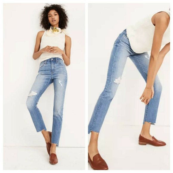 Madewell Denim - Madewell 31 The High Rise Slim  BoyJean Dover Raw